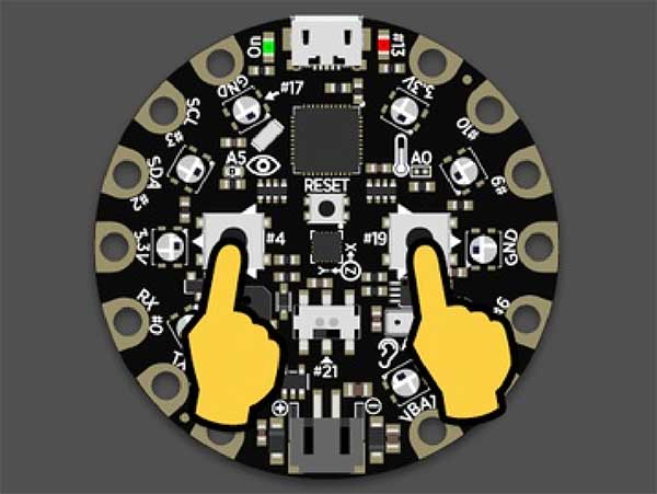 Use left & right buttons to switch between modes