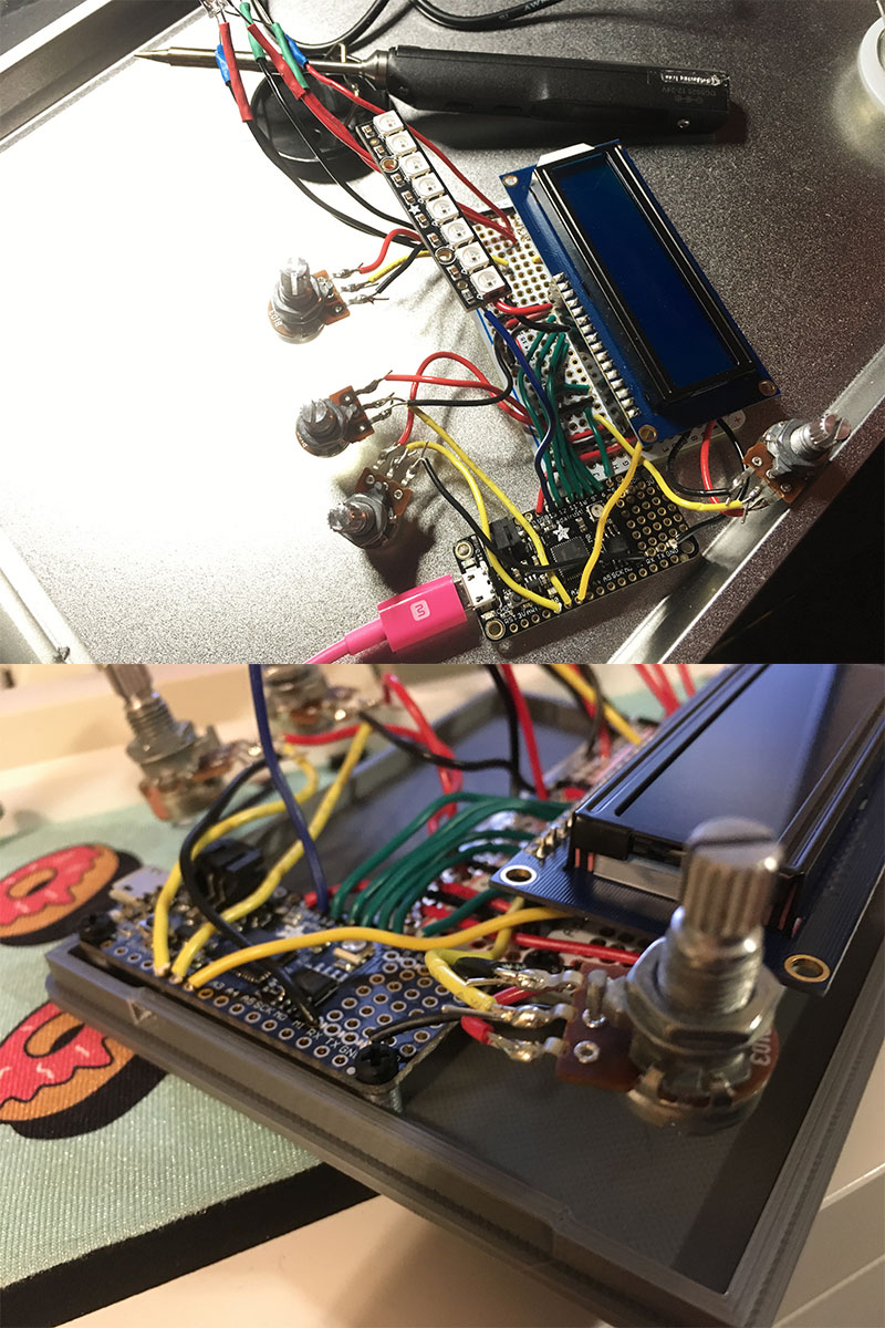 Laying out parts after soldering