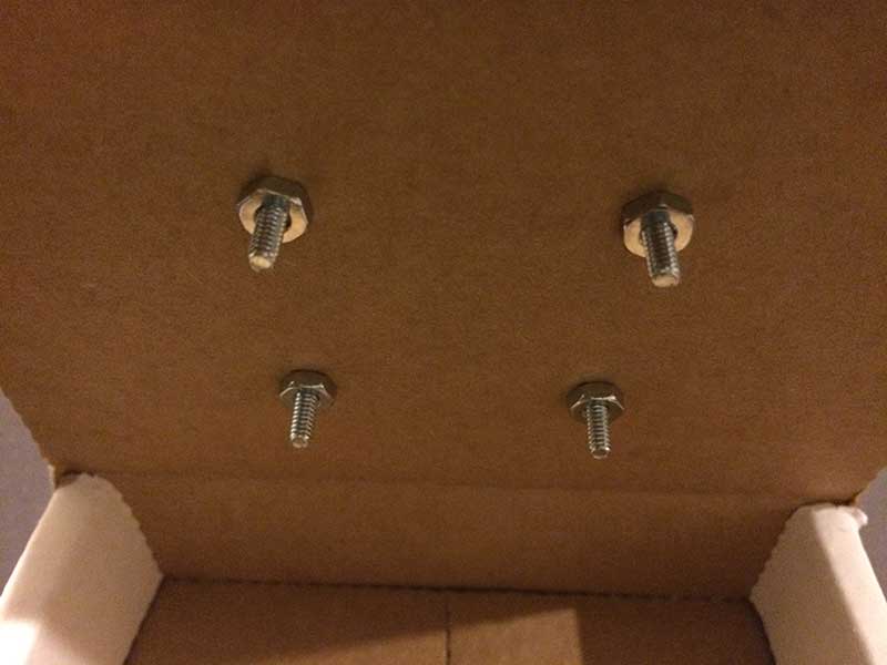 Bolts can be mounted in reverse orientation